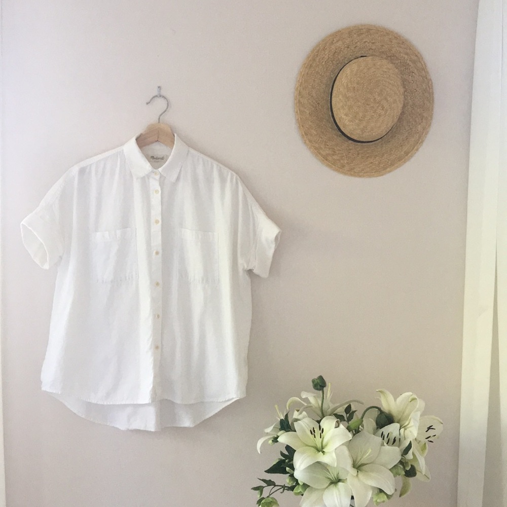 Madewell Boxy White Button Up